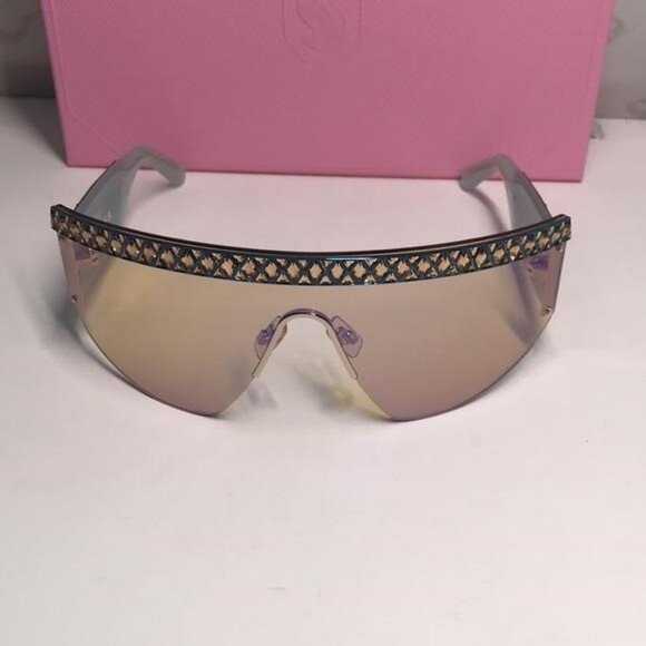 New Authentic Swarovski Sunglasses Mask, Gradient tint, SK0363 30X, Blue main image 5